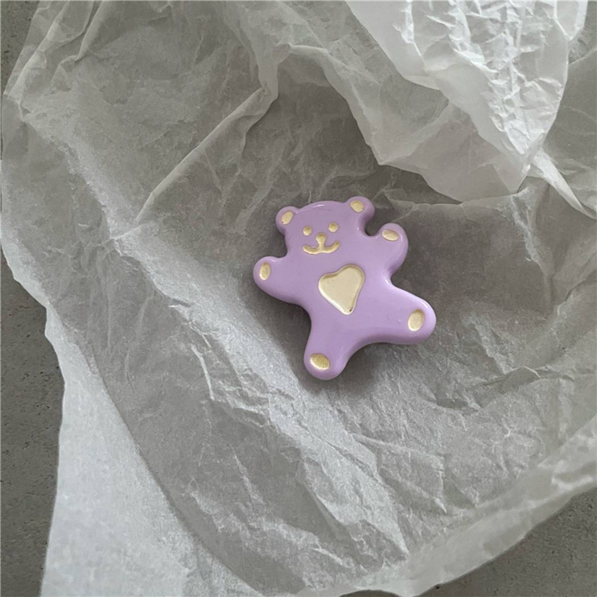 Candy Color Love Bear Hair Clip