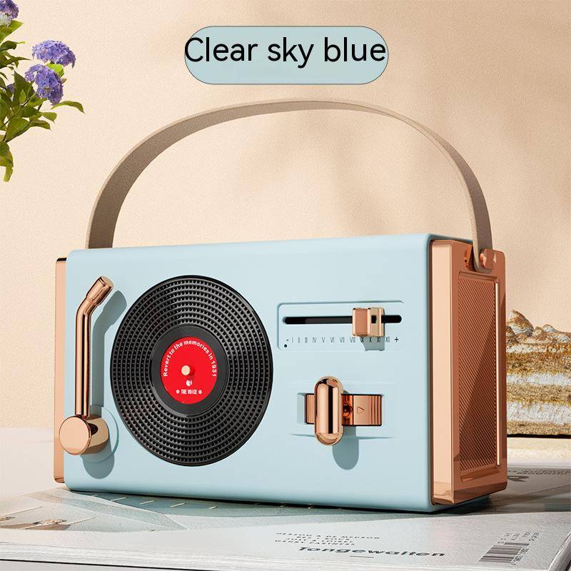 Retro Mini Record Bluetooth Speaker Creative Record Player Modeling Speaker Portable Vinyl Record Player Bluetooth Audio