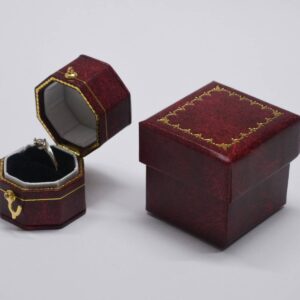 High Quality Custom Logo Leatherette Paper Folding Ring Box With Box Luxury Gift Jewelry Box For Ring