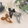 Claw Clip for thick hair beautiful bow transparent hair claw clips plastic claw hair clips for women