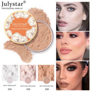 Concealer Loose PowderLight NudeCorrecting Matte PowderWaterproof and SweatproofNo Makeup RemovalSetting Powder