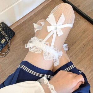 Lace suspenders thigh stockings over the knee socks long tube beautiful legs sexy European and American style wholesale net stockings female manufactu