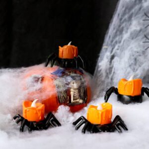 Halloween pumpkin lamp atmosphere layout decoration props LED electronic candle light glowing spider night light decoration