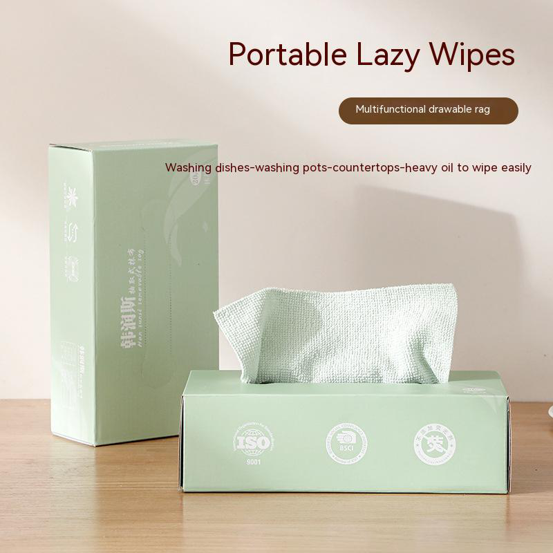 Wipes kitchen disposable lazy wipes thick washable dishcloth dry and wet dual-use extractable cleaning cloth
