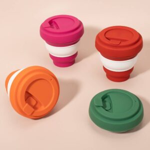 Outdoor Travel Silicone Folding Mug 236ML Sports Portable Coffee Mug Silicone Retractable Drop-proof Travel Mug