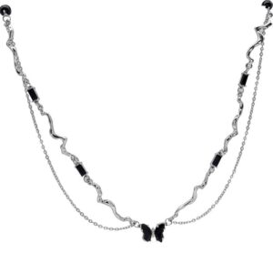 Wavy irregular butterfly necklace