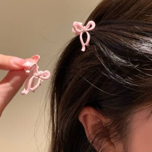 Pink Mini Bow Hair Clips