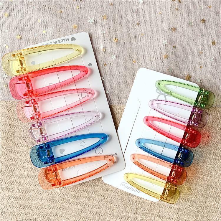 Korean version of ins candy color transparent hair clip Hyun Ya style summer girl duckbill clip temperament side clip manufacturers wholesale