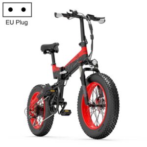 BEZIOR XF200 48V 15AH 1000W foldable electric bicycle, European regulations (black and red)