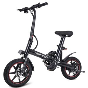 HAPPYRUN HR-X40 350W 36V/6AH 14-inch tire electric bicycle, European regulations (black)