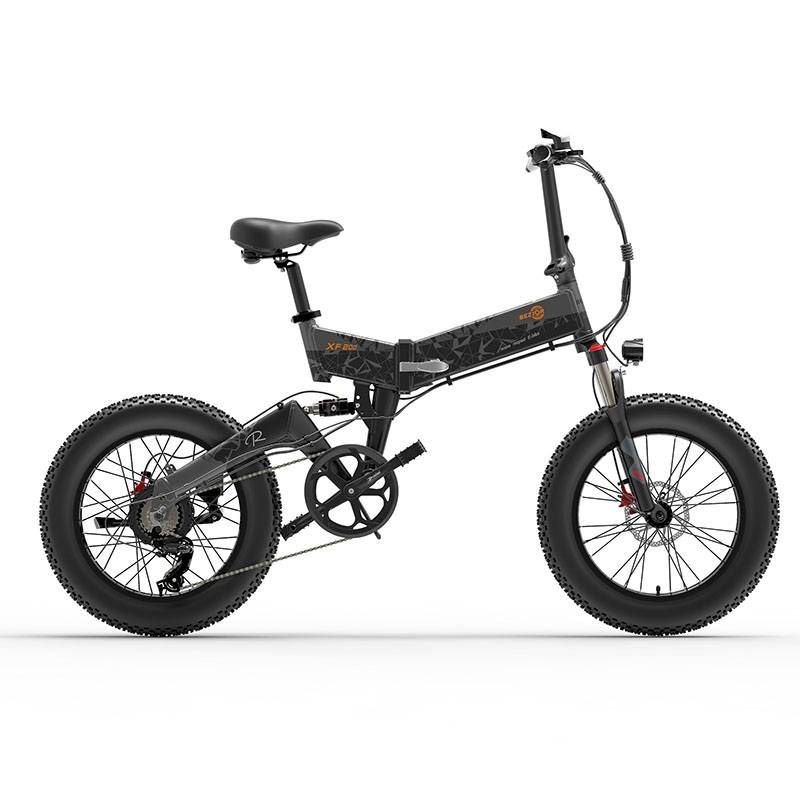 BEZIOR XF200 1000W 48V 15AH foldable electric snow bike with 20-inch tires, US regulations