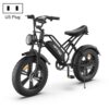 HAPPYRUN G50 750W 18AH electric bicycle with LCD digital display 20-inch tires, US regulations (black)