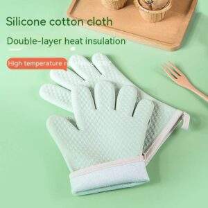Silicone anti-scald heat insulation gloves thickened high temperature resistant single 120g