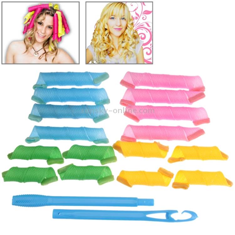 16 colored curlers