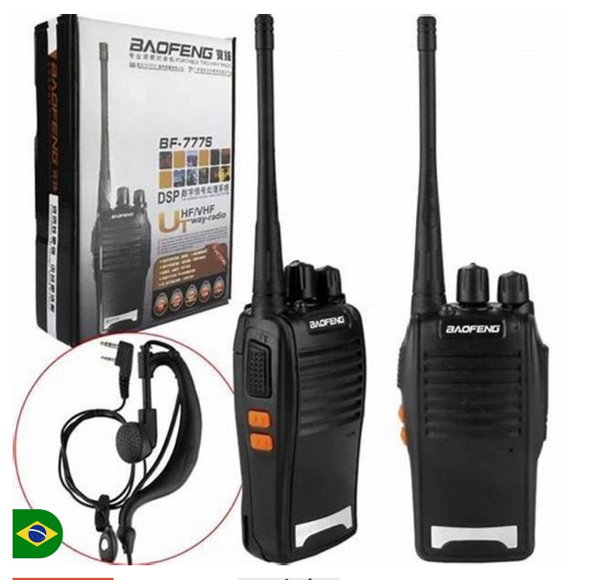 2 rádio comunicador baofeng longo alcance 12km Com 16 Canais BF 777S Profissional recarregável rádio segurança