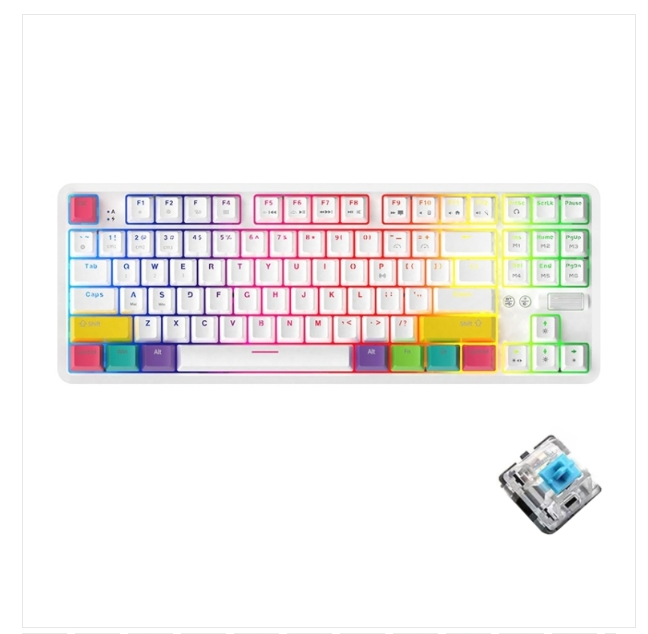 Blackjack K870T 87-key RGB office gaming mobile phone tablet Bluetooth/wired dual mode mechanical keyboard