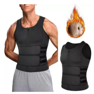 Men Body Shaper Sauna Vest Waist Trainer Double Belt