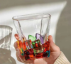 Colorful Painting Design Glass Cup