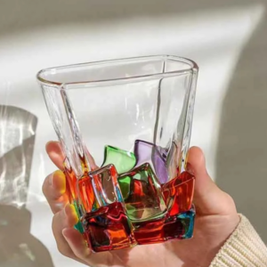 Colorful Painting Design Glass Cup