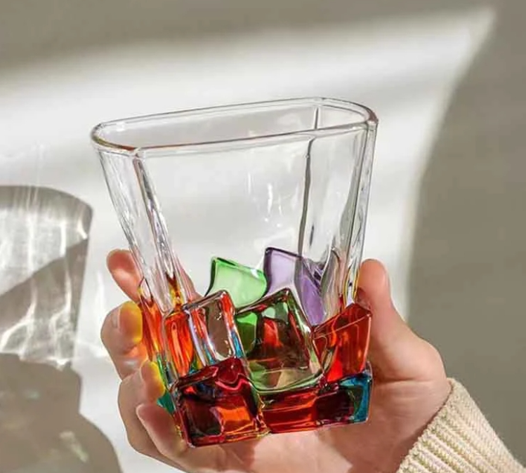 Colorful Painting Design Glass Cup