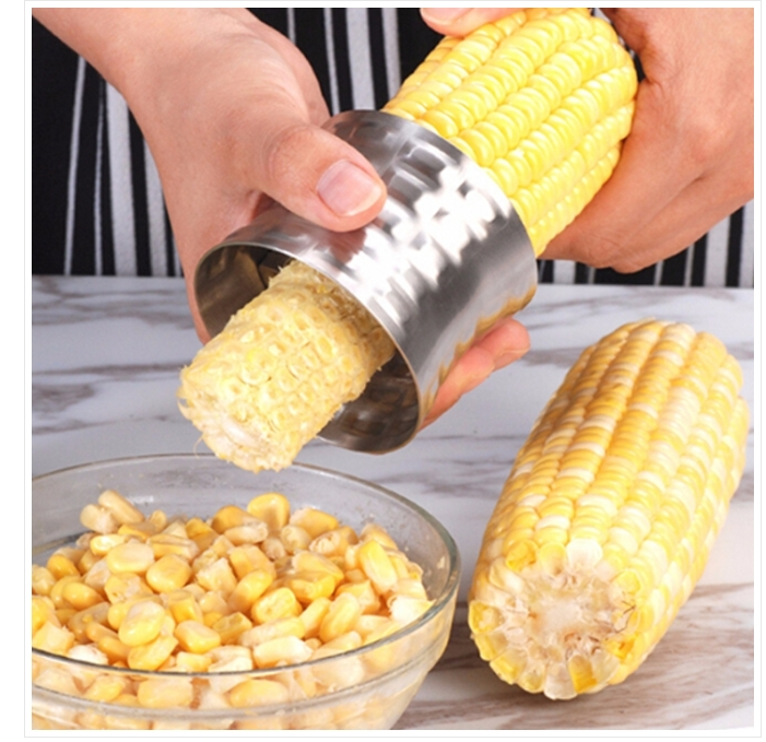 Round 304 stainless steel household corn peeler