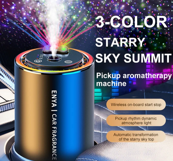 RGB starry sky top three-in-one car aromatherapy