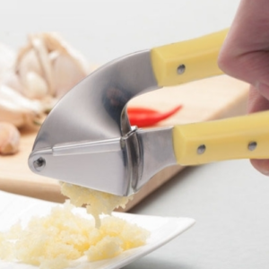 Stainless Steel Crush Garlic Tool with Plastic Handle