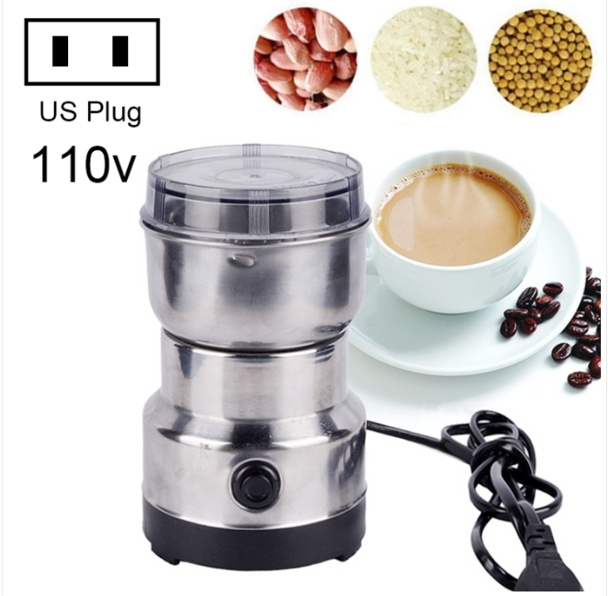Multifunctional Coffee Grinder Stainless Steel Electric Bean Mill Chinese Medicine Grinder US Standard