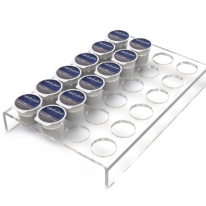 YX038 Acrylic 24 Holes Coffee Capsule Storage Display Stand