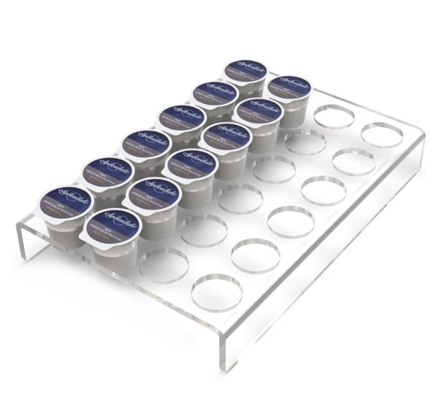 YX038 Acrylic 24 Holes Coffee Capsule Storage Display Stand