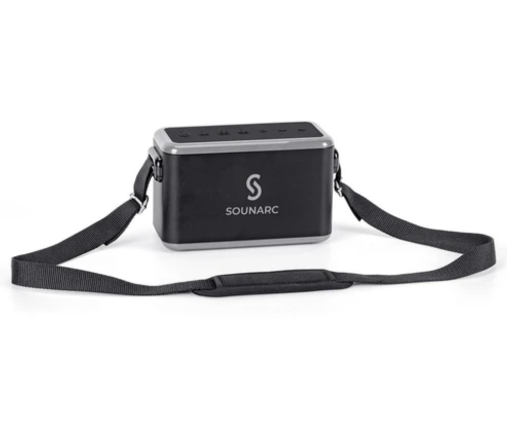 SOUNARC A1 Karaoke Speaker, 80W Output, Dual Mic, IPX6, Lighting Mode, Up to 10 Hours Playtime