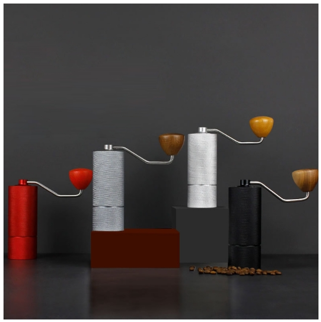CNC Stainless Steel Hand Crank Coffee Bean Grinder
