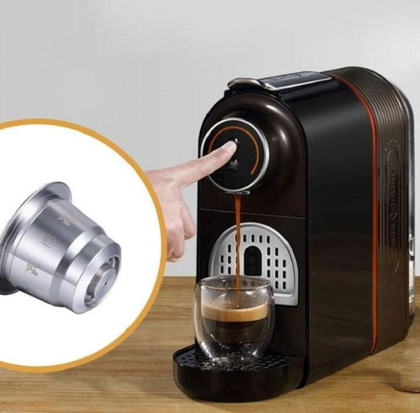 Reusable Stainless Steel Coffee Capsules with Multiple Filling Coffee Filters(Silver)