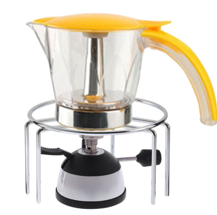 Mini Gas Burner with Ceramic Flame Head Coffee Heater Maker Coffee Stove Siphon Pot