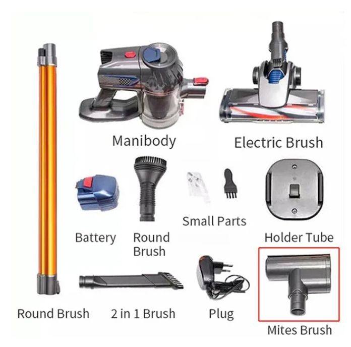 Wireless Handheld Vacuum Cleaner 12kPa Powerful Suction 150W Dual Motor LED Lighting Electric Sweeper Cordless Home Dust Cleaner