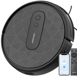 AIRROBO P20 Robot Vacuum Cleaner with 2800 Pa Suction Power, App Control, 120 Minutes Running Time, Vacuum Cleaner Robot WLAN Optimised for Carpet, Pe