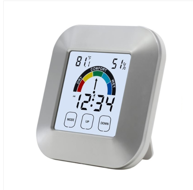 Indoor Thermometer Humidity Monitor Touch Screen Backlit Timer Smart Digital Hygrometer Thermometer