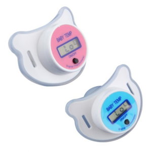 2 PCS Baby Nipple Thermometer Silicone Pacifier LCD Digital Children Thermometer