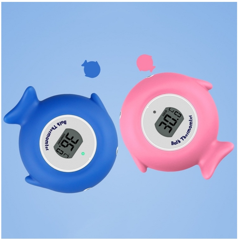 2 PCS Little Fish Baby Bath Electronic Thermometer Bathtub Pool Water Thermometer