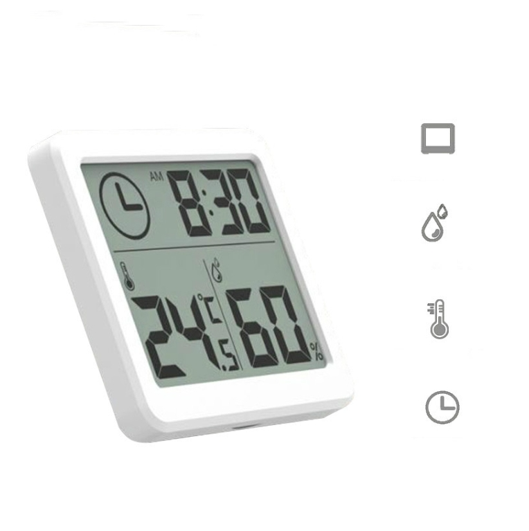 Multifunction Automatic Electronic Temperature and Humidity Monitor Clock with 3.2 inch Large LCD Screen