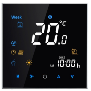 BHT-3001 16A Load Electronic Heating Type LCD Digital Heating Room Thermostat with Sensor, Display Clock / Temperature / Time / Week / Heat etc