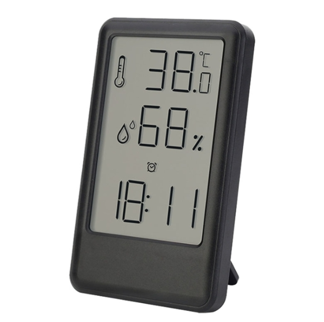9032 LCD Large Screen Display Alarm Clock Temperature and Humidity Meter