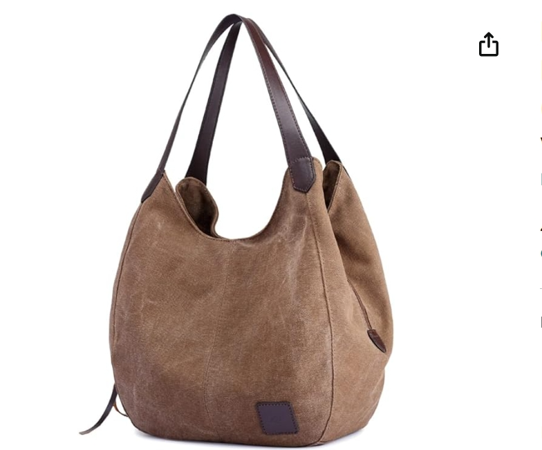 Bolsa, Yuwao Bolsa Feminina de Lona Bolsa de Ombro Multi-bolsos Vintage Bolsas Hobo