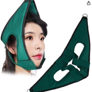 Cinto de tração cervical ajustável, recuperação de dor no pescoço, cinto de recuperação de cuidados com o pescoço macio para fisioterapia para aliviar