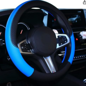 Capa para volante de carro Shiawasena, couro, ajuste universal de 38 cm