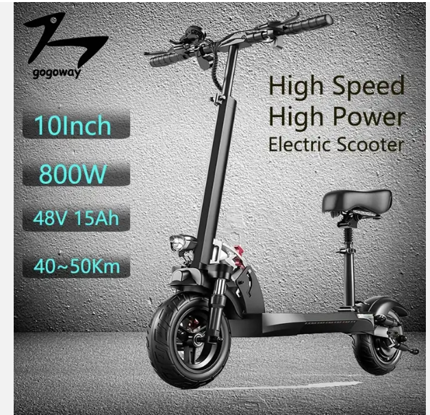 Gogoway G2 Kick Scooters 48V15Ah 500W Motor 40-50Km Range Foldable Electric Scooter 10inch Scooter Electric Adult