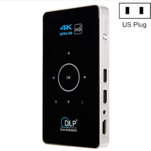 C6 1G+8G Android System Smart DLP HD Mini Projector Portable Home Phone Projector BLACK