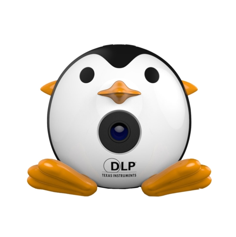 Q1 Mini Adorable Penguin Projector DLP Portable 640 x 360 Pixel Entertainment Home theater ,Support USB & HDMI &TF & AV