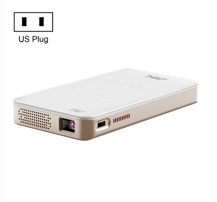 S90 DLP Android 9.0 1GB+8GB Smart 4K Wireless wifi Mini Projector (White)