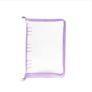 B5 9-hole organizer flipbook collage stargazer transparent zipper book handbook cover without inner pages